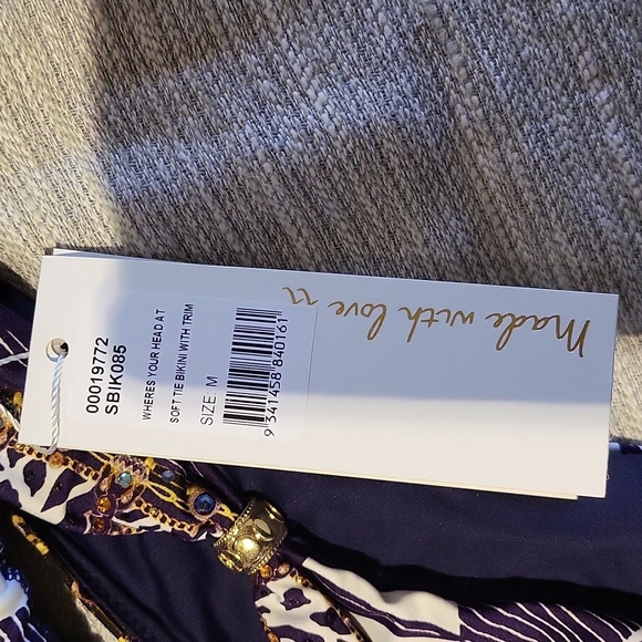 Camilla blue & white multi color bikini in Medium - Picture 2 of 3